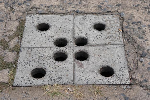 concrete down drain