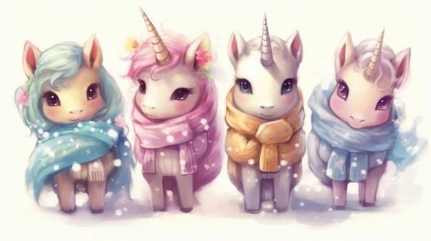 4 unicorns