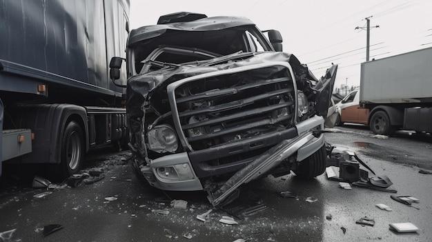 car accident with semi truck