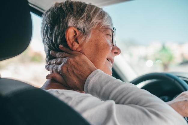 injury to the neck usually from car accident