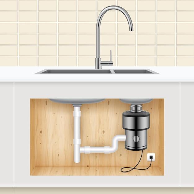 install outlet under sink