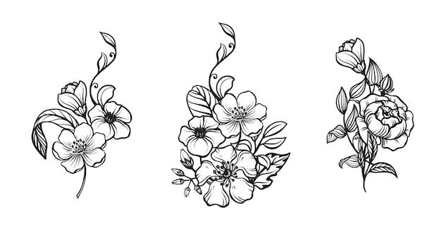leaf and flower tattoos