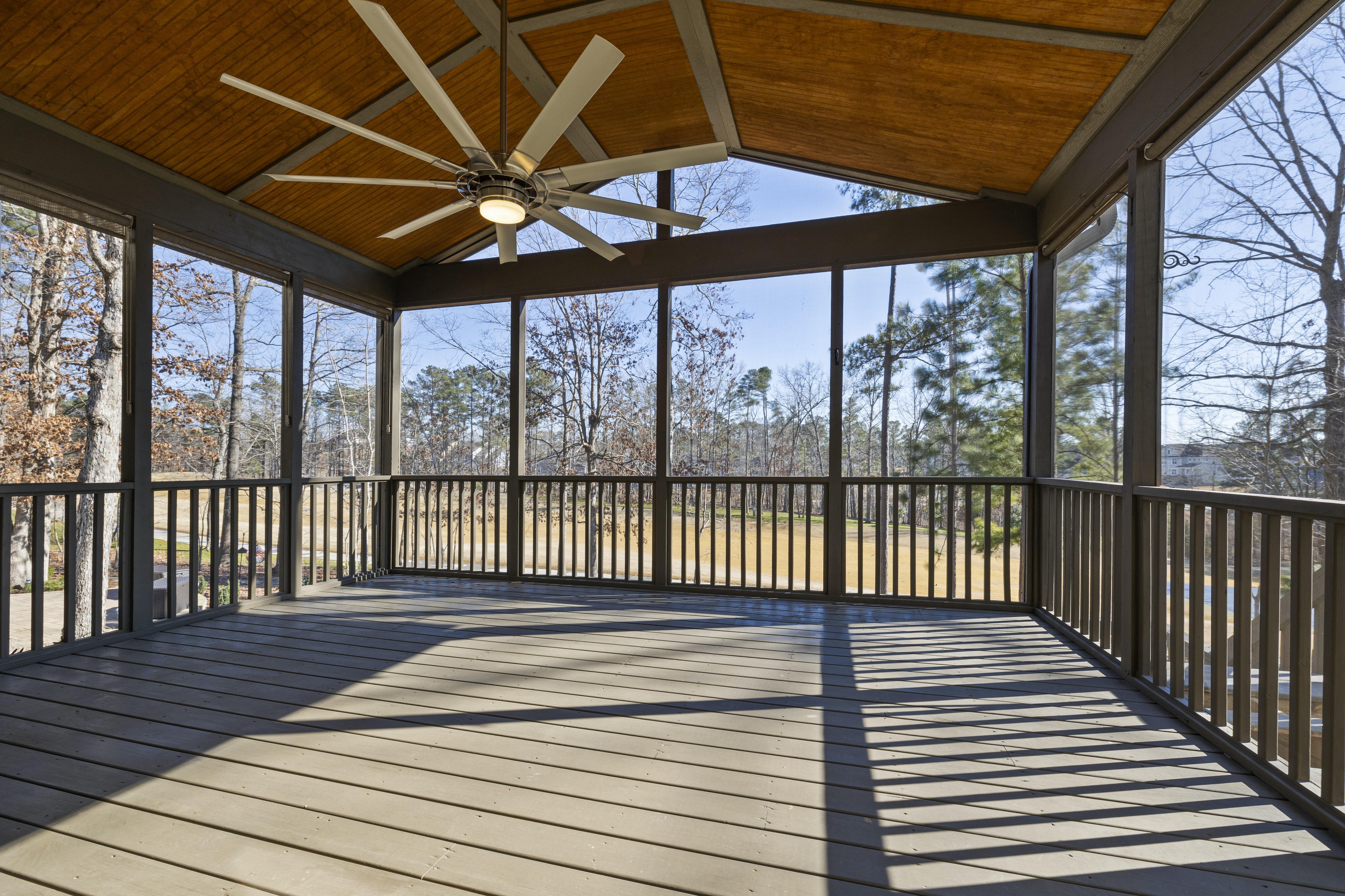 sunroom with deck on top