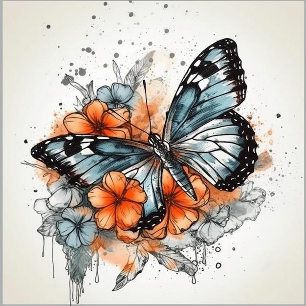 monarch butterfly mural