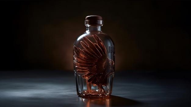 tequila with angel on bottle