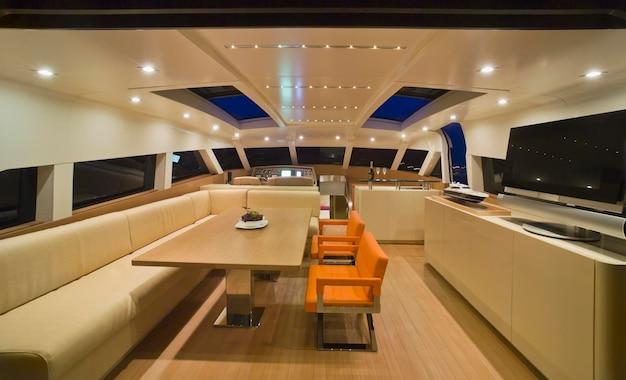 80 ft yacht interior