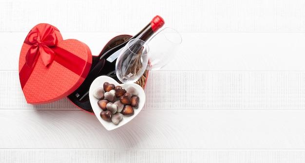 valentine's day wine and chocolate