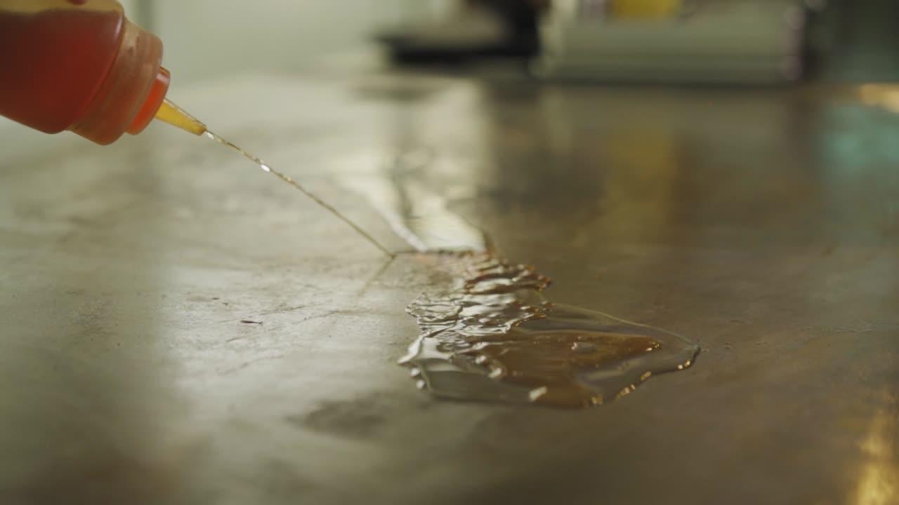 water coming out of floor