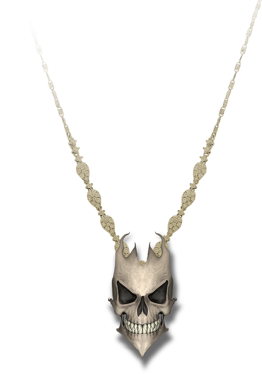 mayhem skull necklace