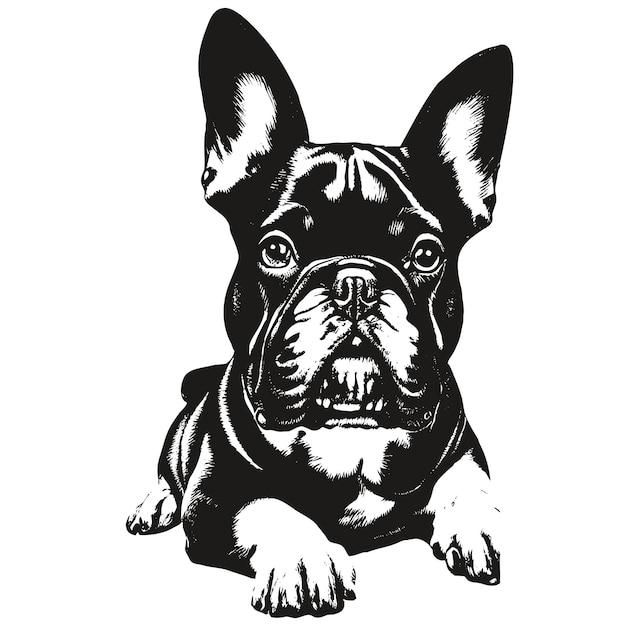 black and white french bulldog