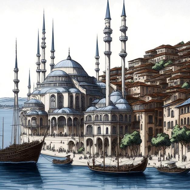 How did Constantinople became the center of the Byzantine Empire? 