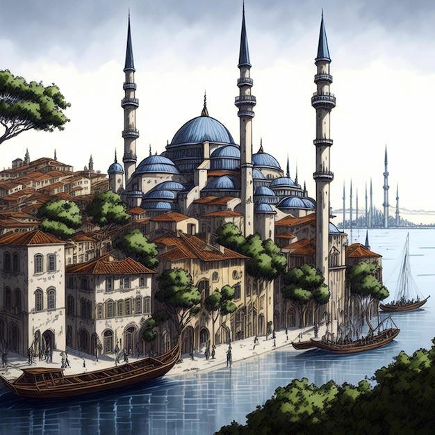 How did Constantinople became the center of the Byzantine Empire? 