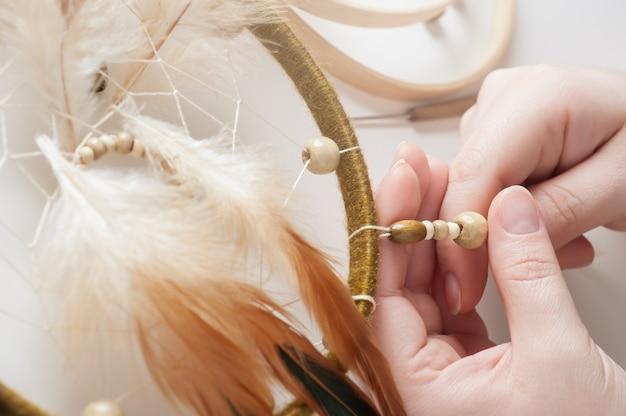 How To Attach Feathers To Dreamcatcher 